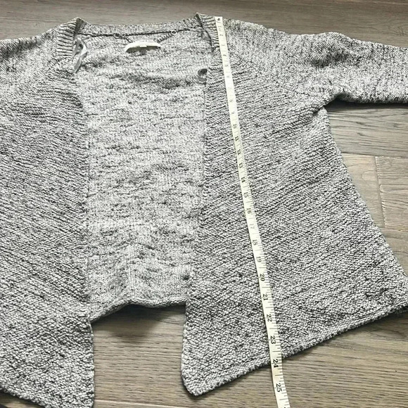 Monk & Lou | Grey cotton and wool blend knit cardigan - Picture 6 of 10